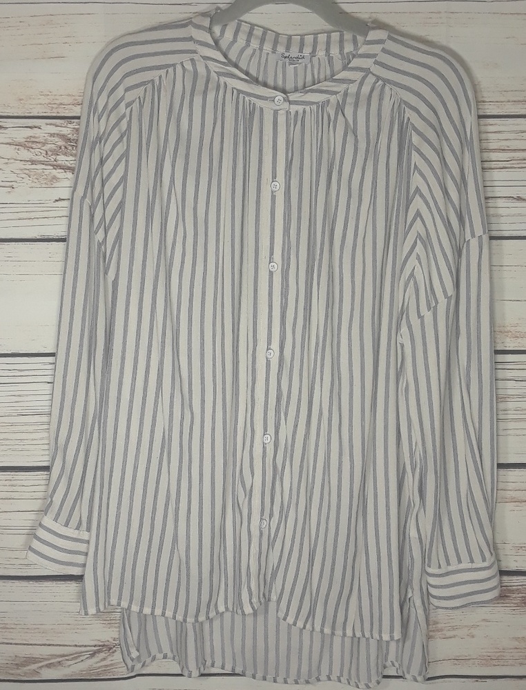 splendid stripe oversize high-low top